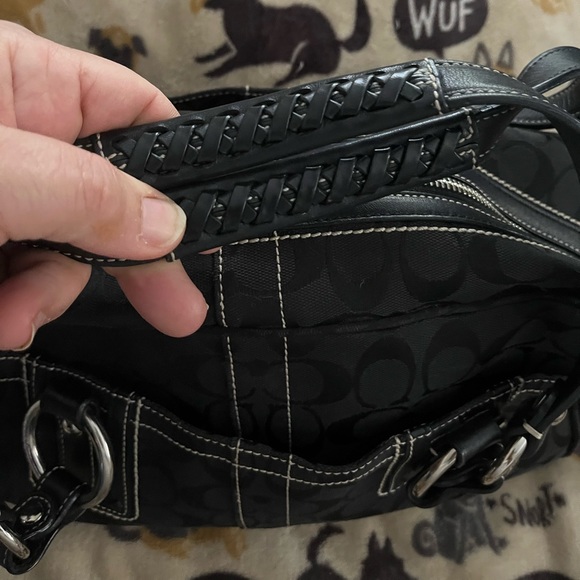 COACH  EUC Black 2 Handle Handbag Purse - Picture 3 of 13
